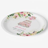 ドライブバイベビーシャワーピンクフローラ紙プレートデコール ペーパープレート (アングル)