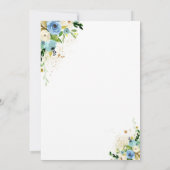 ドライブバイベビーシャワー招待状ブルーフローラシャワー 招待状 (裏面)