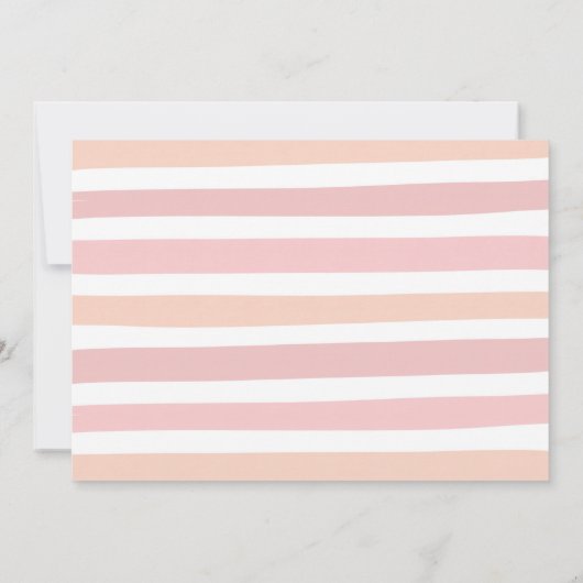 ドライブバイベビーシャワー招待状赤面ピンクシャワー 招待状 (裏面)