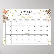 ドライブバイベビーシャワー推定期日カレンダー