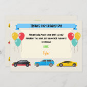 ドライブバイ誕生日サンキューカード 招待状 (正面/裏面)