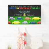 ドライブバイ誕生日パレードカーカラフルパーティー 横断幕 (インサイチュ)