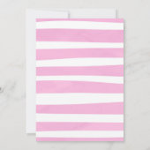 ドライブバイ誕生日パレードパーティーピンクドライブスルー 招待状 (裏面)