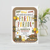 ドライブバイ誕生日パレード招待状陸軍タンカー 招待状 (スタンド正面)