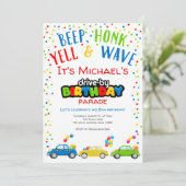 ドライブバイ誕生日パレード、少年誕生日 招待状 (スタンド正面)