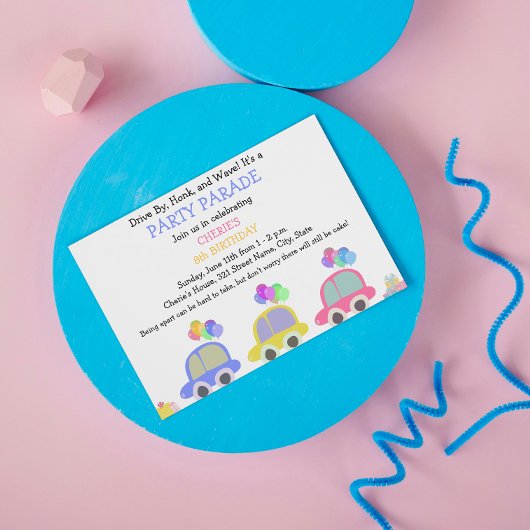 ドライブバイ誕生日パレード 招待状