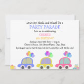 ドライブバイ誕生日パレード 招待状 (正面)