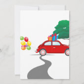 ドライブバイ誕生日招待状カード (裏面)