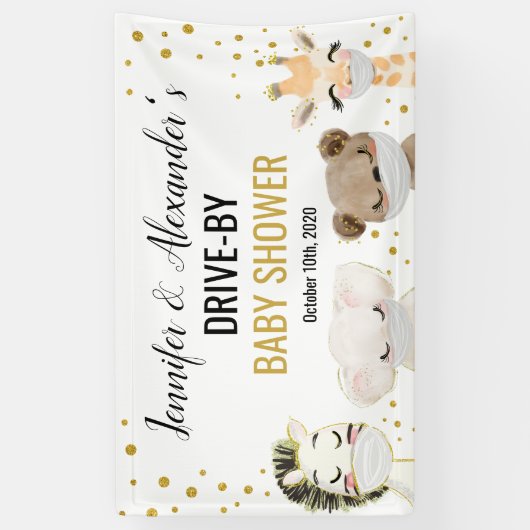 ドライブバイ赤ちゃんシャワーのバナー 横断幕 (縦)