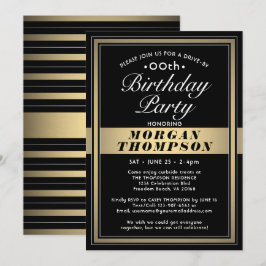 ドライブバイ なんでも誕生日 ブラックゴールドとホワイトパーティー 招待状