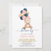 ドライブバイ クマの性別発表 ベビーシャワー 招待状 (正面)