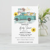 ドライブバイ トラック パンプキン オータム ベイビー シャワー 招待状 (スタンド正面)