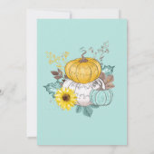 ドライブバイ トラック パンプキン オータム ベイビー シャワー 招待状 (裏面)