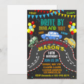 ドライブバイ・バースデーパレード招待状 検疫 招待状 (正面/裏面)