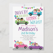 ドライブバイ・バースデーパレード 招待状 (正面)