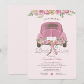 ドライブバイ ブライズシャワー 招待状 (正面/裏面)