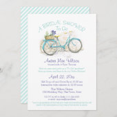 ドライブバイ ブライダルシャワー ヴィンテージ自転車 招待状 (正面/裏面)