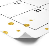 ドライブバイ ベイビー シャワー 出産予定日 カレンダー ポスト ポスター (角)