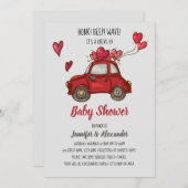 ドライブバイ ベビーシャワー 招待状 (正面/裏面)
