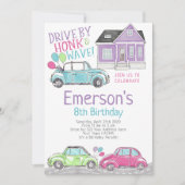 ドライブバイ、誕生日パレード 招待状 (正面)