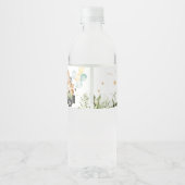 ドライブバイSafariのベビーアニマルのベビーシャワー ペットボトルラベル (裏面)