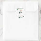 ドライブバイSafariベビーシャワーメッセージカードシール ラウンドシール (バッグ)