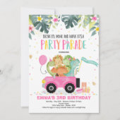 ドライブバーステイ・パレード招待状恐竜パーティー 招待状 (正面)