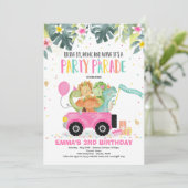 ドライブバーステイ・パレード招待状恐竜パーティー 招待状 (スタンド正面)