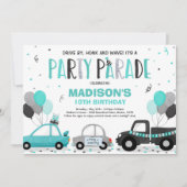 ドライブバースデーパレード招待状 テールパレード 招待状 (正面)