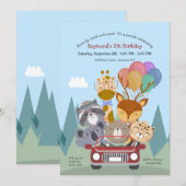 ドライブバースデーパーティー招待状 招待状 (正面/裏面)