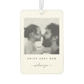 ドライブパーソナライズされたセーフパパ写真センチメンタル カーエアーフレッシュナー (裏面)