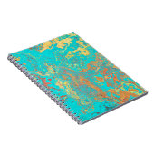 ドライブラシ絵画の大理石金ゴールドアートワーク。抽象芸術f ノートブック (右側)