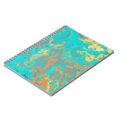 ドライブラシ絵画の大理石金ゴールドアートワーク。抽象芸術f ノートブック (左側)