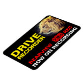 ドライブレコー警告ダのプレート(LION) マグネット (左側)