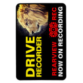 ドライブレコー警告ダのプレート(LION) マグネット (縦)