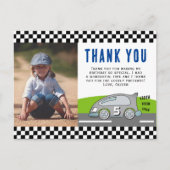 ドライブーム レーシングカーロード ボーイ フォト バースデー サンクス ポストカード (正面)