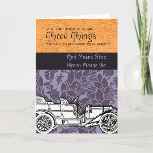 ドライブ中に覚えておくべき3つの事柄 カード (正面)