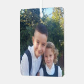 ドライブ安全なMommy紫色のフォトカーオーナメント メタルオーナメント (正面左)