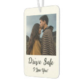 ドライブ安全、私はあなたを愛して – カスタム写真 カーエアーフレッシュナー (左)