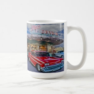 ドライブ・インでchevy赤58 コーヒーマグカップ