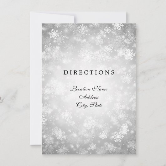 ドライブ ディレクションズ シルバー ウィンター ワンダーランド 招待状 (裏面)