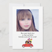 ドライブ バイ バースデー パレード パーティーの写真 招待状 (裏面)