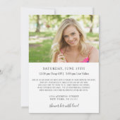 ドライブ バイ バーチャル ウォーターカラー フローラル ブライダル シャワー 招待状 (裏面)