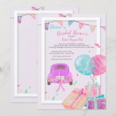 ドライブ バイ ブライズ シャワー 招待状 (正面/裏面)