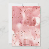 ドライブ バイ ベイビー シャワー 水彩 フラワー ピンク カー 招待状 (裏面)