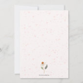 ドライブ バイ ベイビー シャワー 水彩 花 招待状 (裏面)