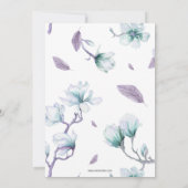 ドライブbyスイートバードブルーフローラボーイベビーシャワー 招待状 (裏面)