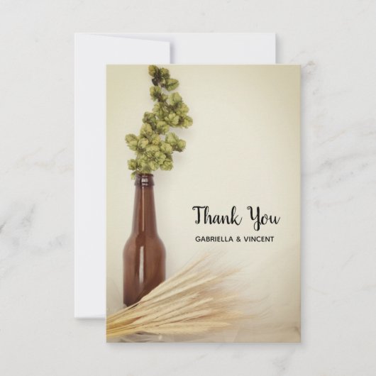 ドライホップと小麦結婚醸造所ありがとう サンキューカード (正面)