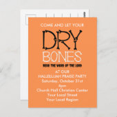 ドライボーンズクリスチャンハローウィンパーティ招待状 ポストカード (正面/裏面)