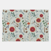 ドライボ素朴タニカルウッドシーウィンターホリデー ラッピングペーパーシート (正面3)